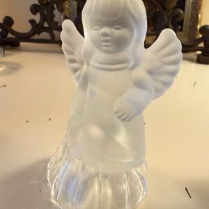 Frosted Glass Angel Sculpture